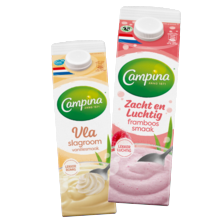 Campina vlaflip, zacht & luchtig, slagroom vla of oranje vla